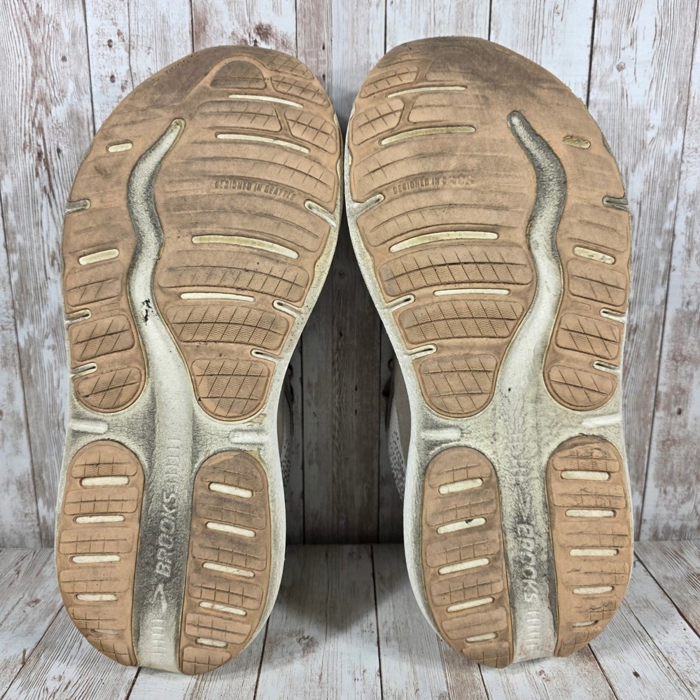 Brooks Ghost Max 2 Mens 11.5 Gray Tan Running Shoes 1104311D240 Cushion Sneaker - Picture 7 of 8